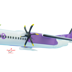Bild von Bombardier Q400 Farbschema 2022, G-JECX 1:100 Snap Fit Modell von Aeroclix